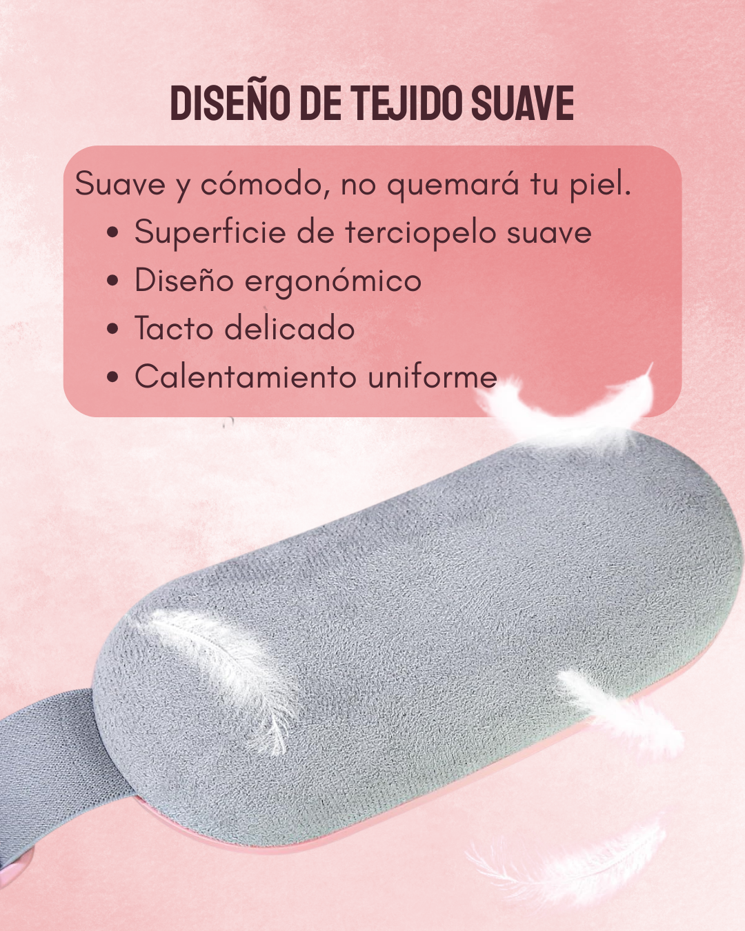 Cinturón térmico masajeador para cólicos menstruales con vibración y calor